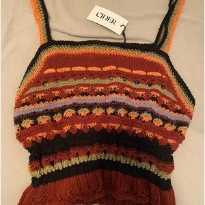 Crop tank top crochet. Brand new.